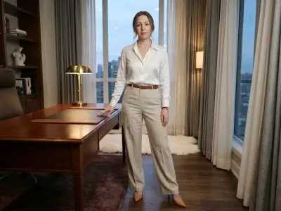 Pantalones beige Tommy Hilfiger para mujer - miniatura 6