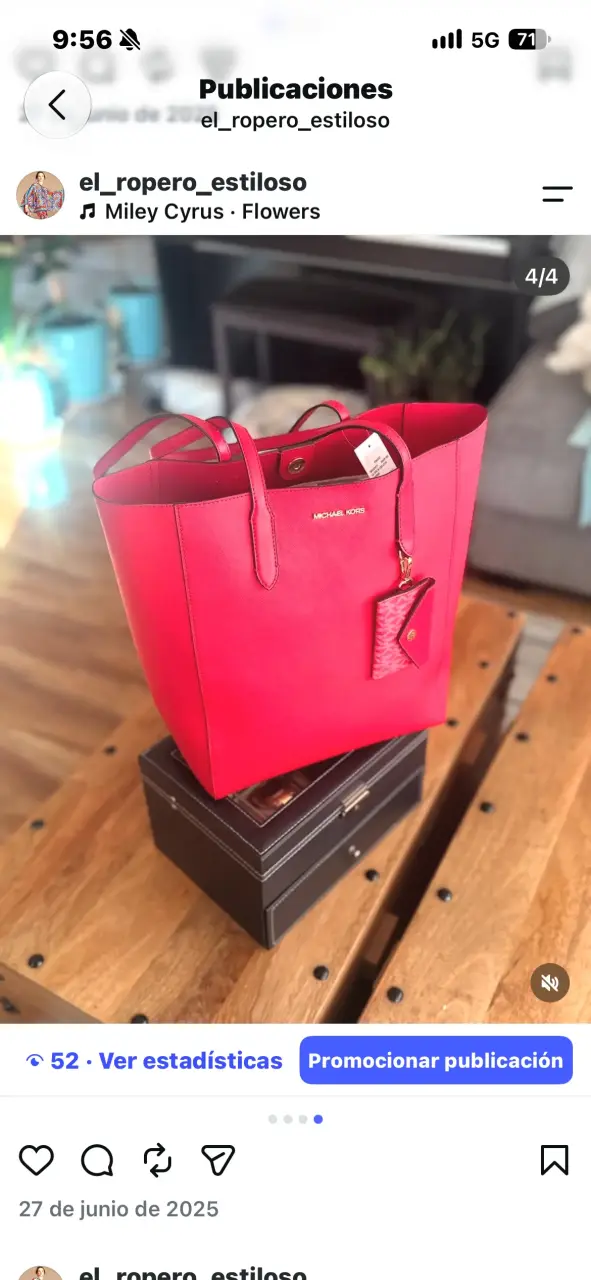 Bolso tote rojo Michael Kors elegante - 3