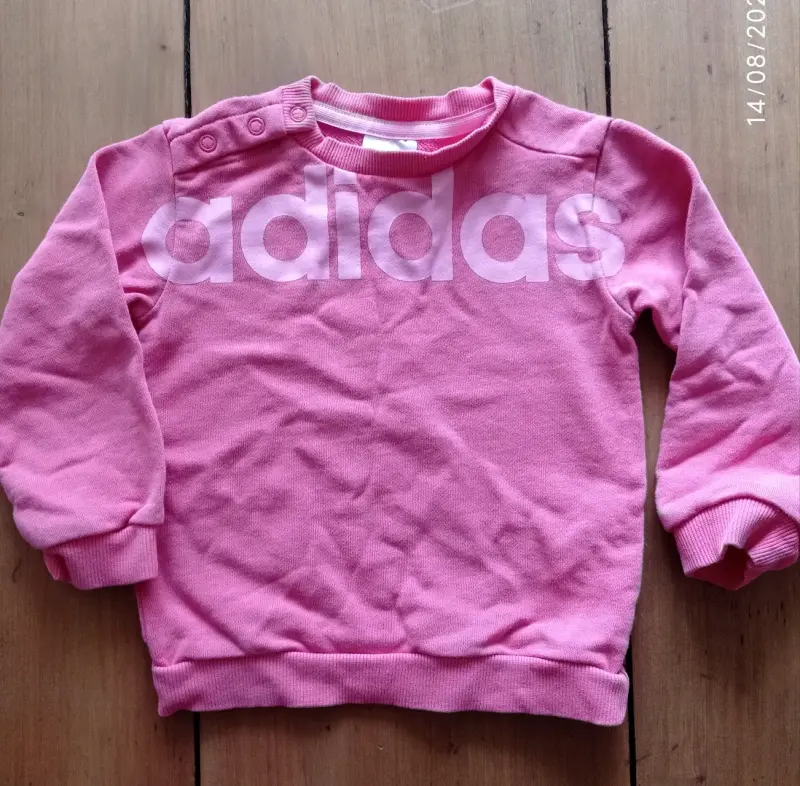 Polerón rosa para bebé Adidas 9-12M - 1