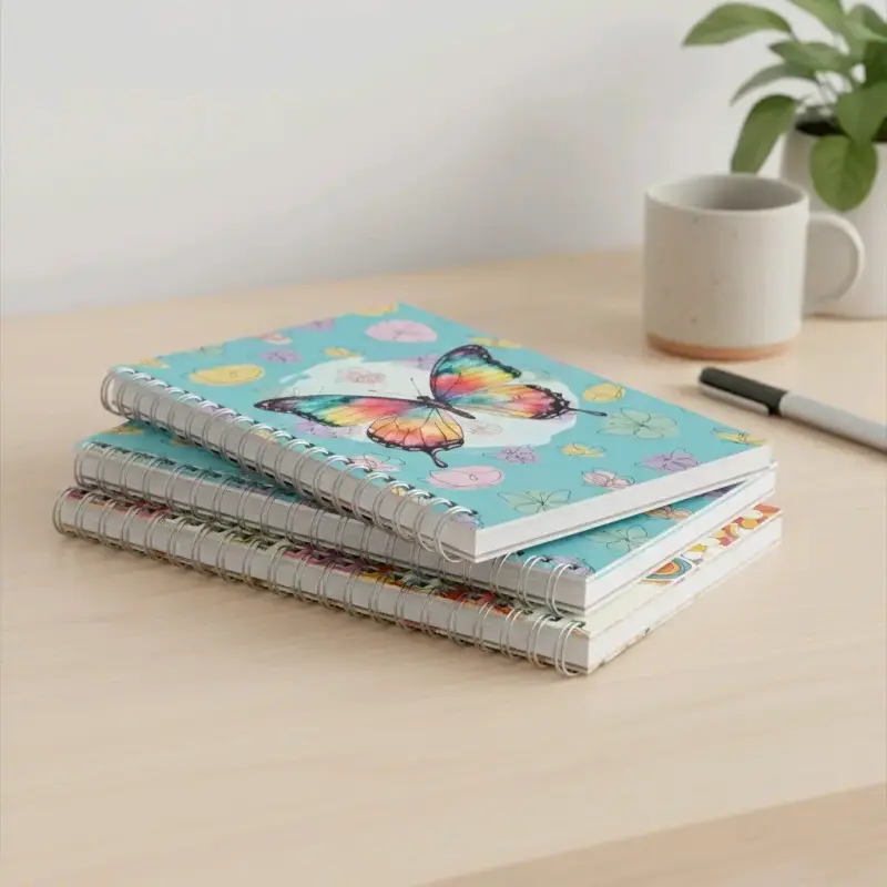 Planner espiral diseño floral y personajes - 5