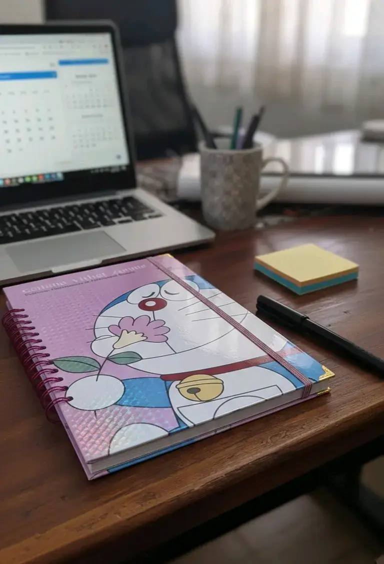 Planner espiral diseño floral y personajes - 6