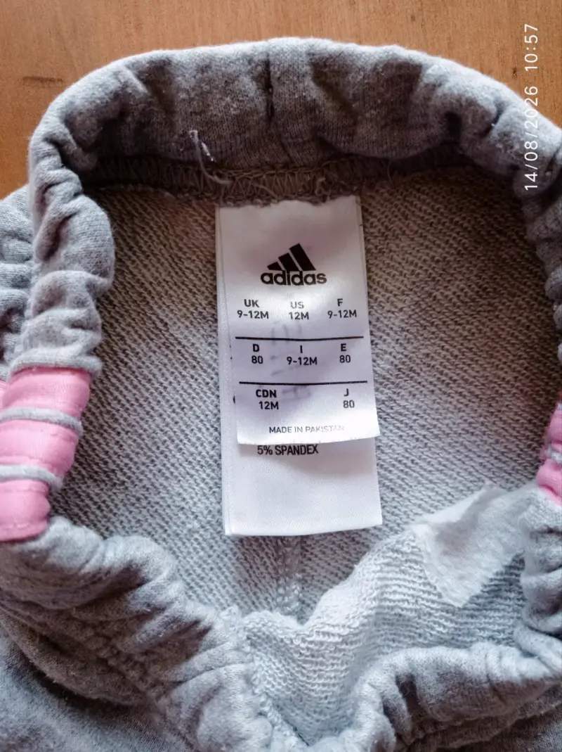 Buzo bebé Adidas gris y rosa - 2