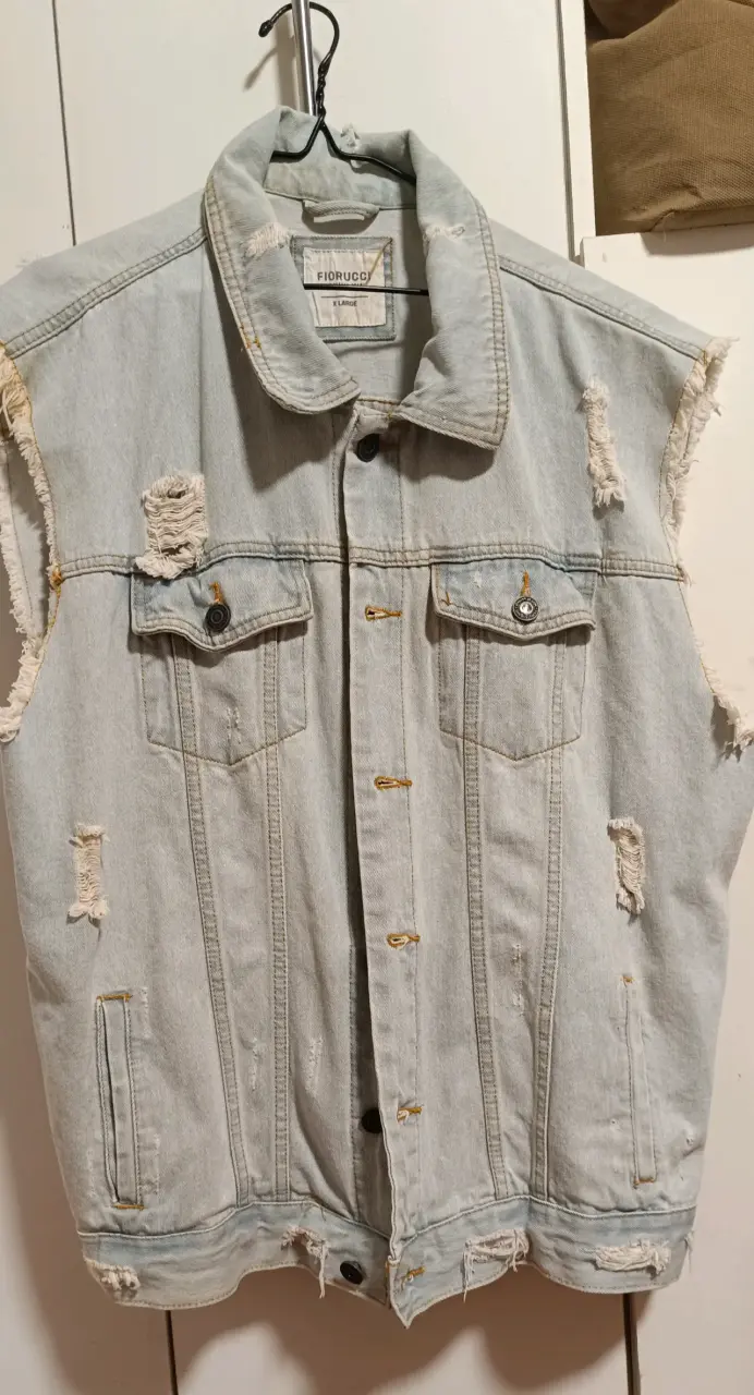 Chaleco de mezclilla sin mangas Fiorucci XL