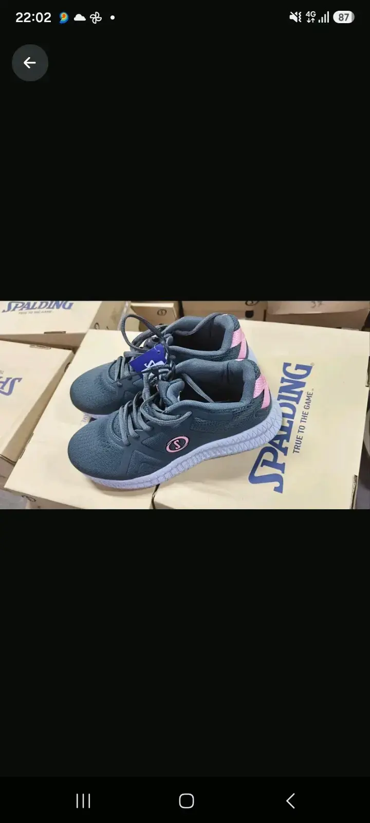 Zapatillas deportivas Spalding gris y rosa - 4