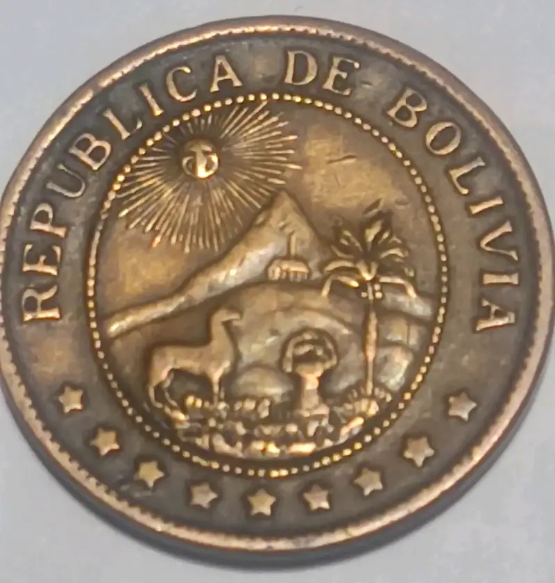 Moneda antigua de Bolivia 50 centavos 1942 - 1