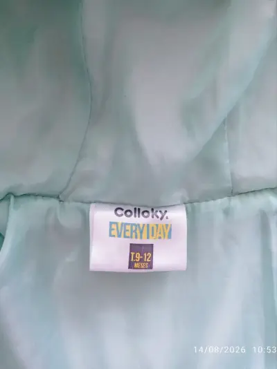 Chaqueta acolchada para bebé color celeste - miniatura 2
