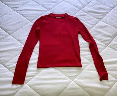 Polera Zara manga larga escote V - miniatura 1