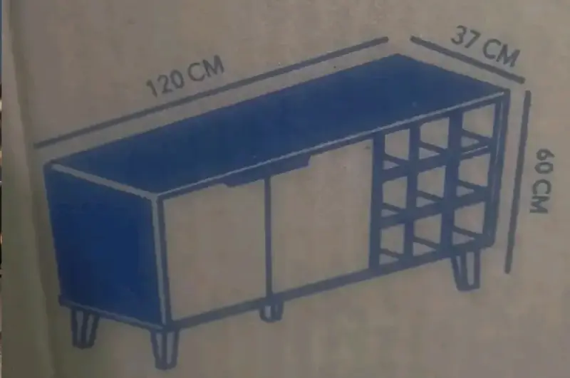 Aparador de madera con compartimento para vinos - 2