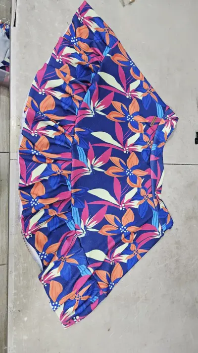 Falda short xxl floral azul para mujer - miniatura 3