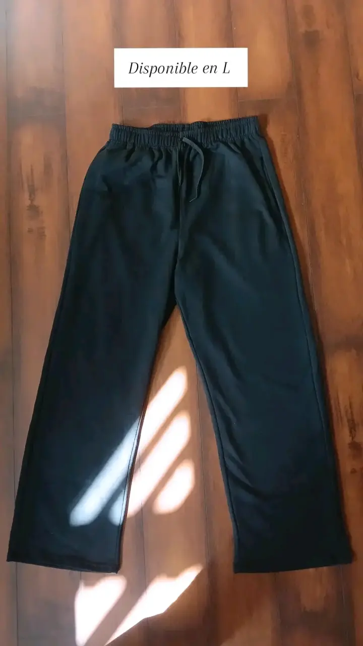 Pantalones deportivos baggy negros talla L