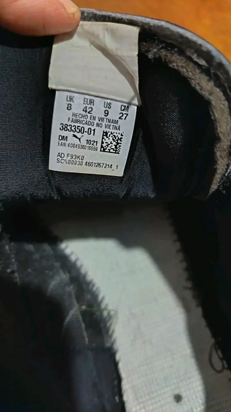 Zapatillas negras de cuero para hombre - 5