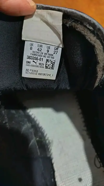 Zapatillas negras de cuero para hombre - miniatura 5
