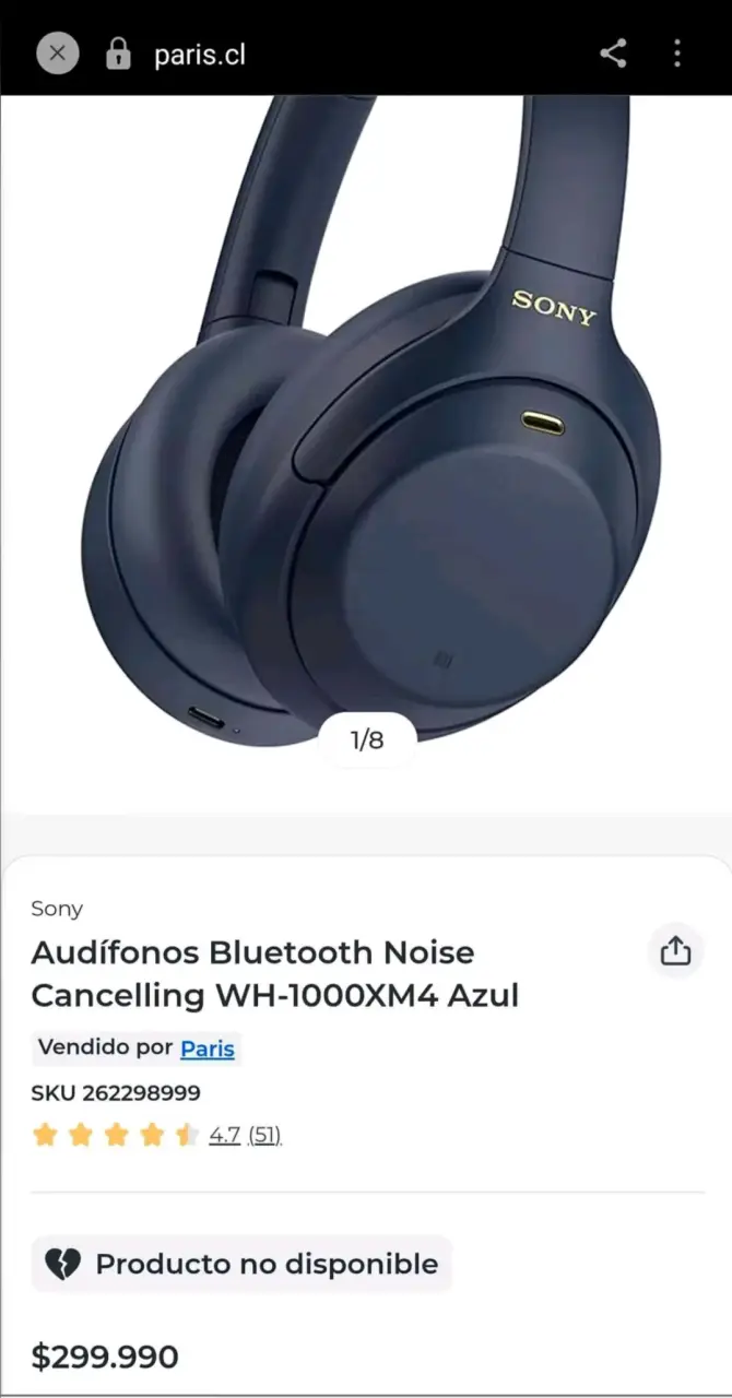 Audífonos Sony WH-1000XM4 con cancelación de ruido - 4
