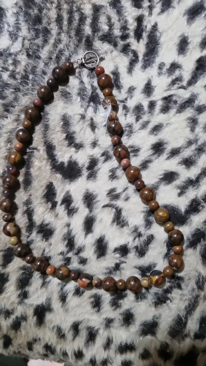 Collar de cuentas de piedra natural - 6