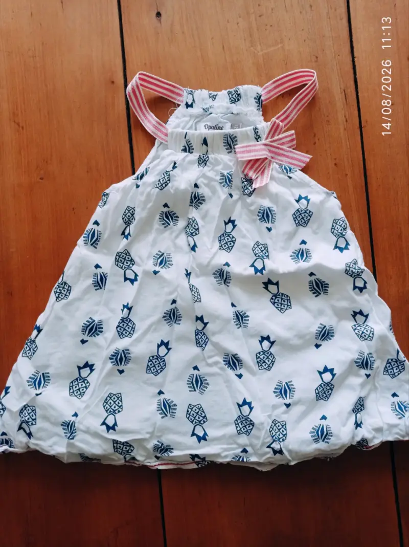 Vestido de niña Opaline con estampado azul - 1