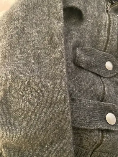 Chaqueta de lana gris Banana Republic con botones decorativos - miniatura 5
