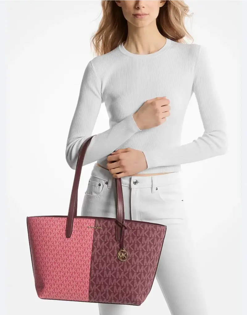Bolso tote bicolor Michael Kors con logo - 1