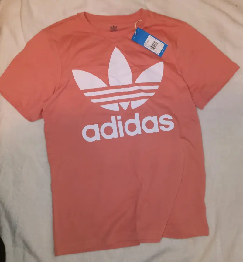 Polera Adidas Trefoil Tee coral para mujer - 1