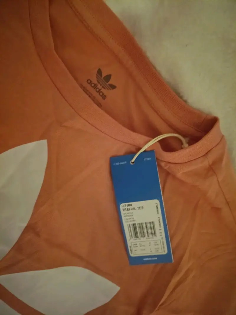 Polera Adidas Trefoil Tee coral para mujer - 2