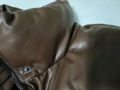 Puffa eco cuero café - miniatura 4