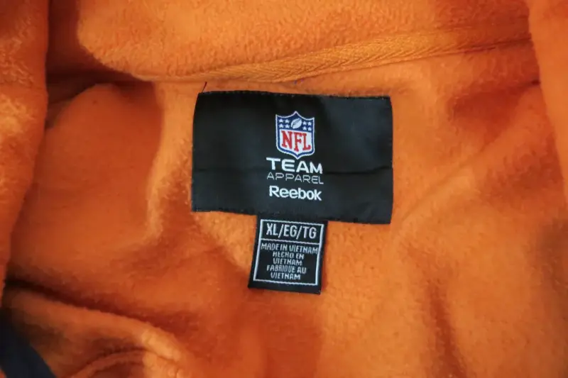 Poler贸n Denver Broncos azul y naranja talla XL NFL - 6