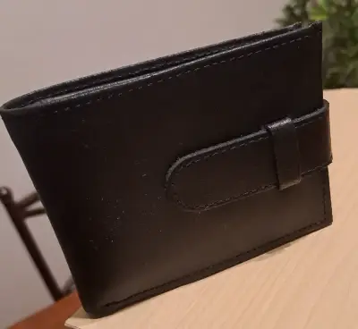 Billetera de cuero negra  Clásica Mouton, - miniatura 1