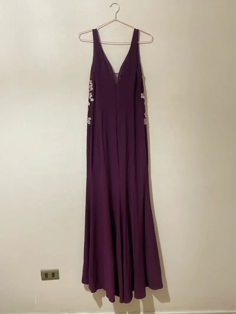 Vestido de gala burdeo • Talla M-L - 3