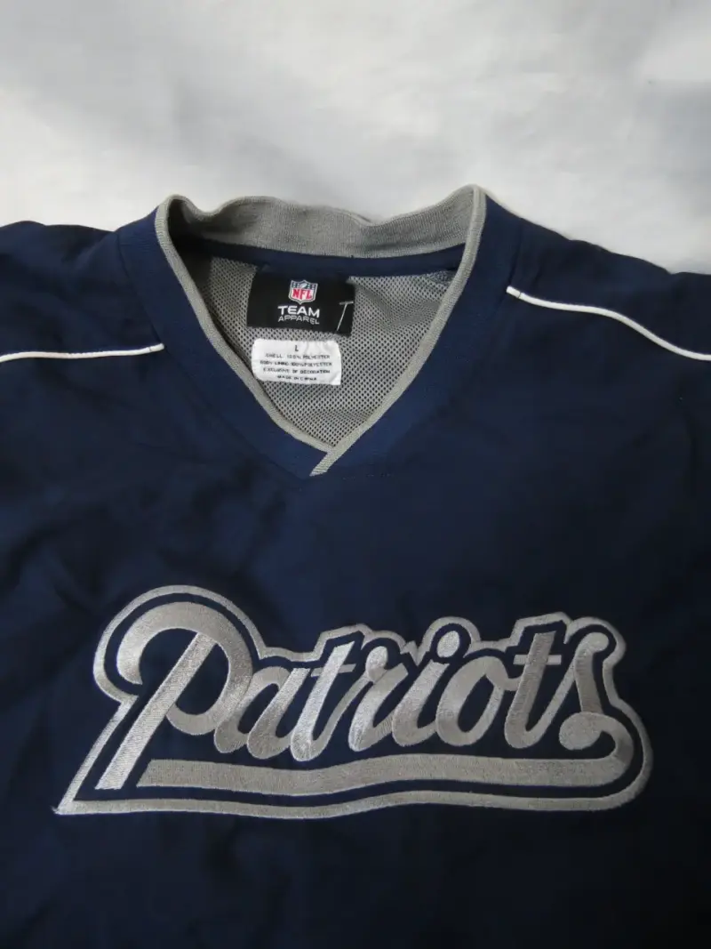 Cortaviento azul Patriots para hombre NFL Talla L - 5