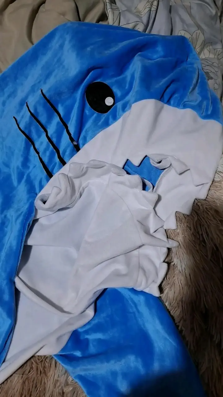 Disfraz de tiburón azul para niños talla 10 - 1