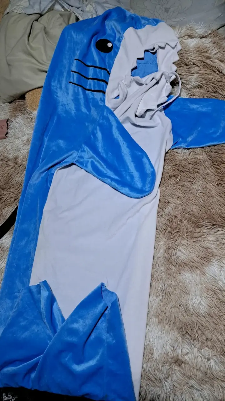 Disfraz de tiburón azul para niños talla 10 - 3