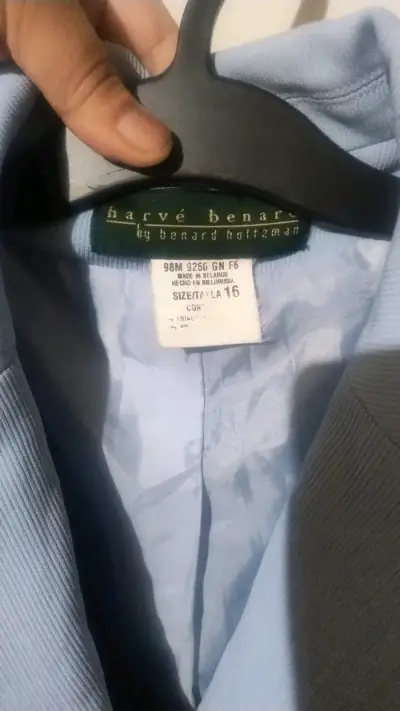 Blazer azul claro Hervé Benard para mujer - miniatura 2
