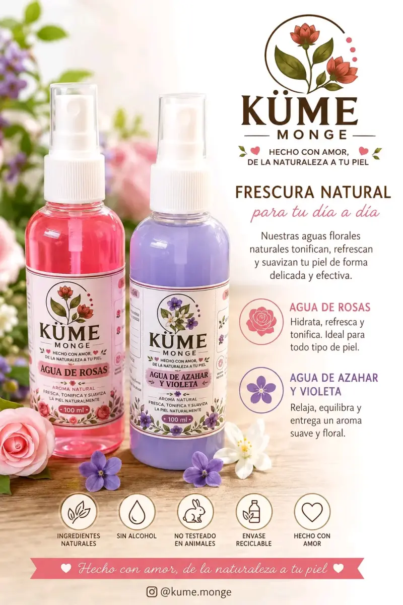 Aguas Florales Naturales Küme Monge 100ml