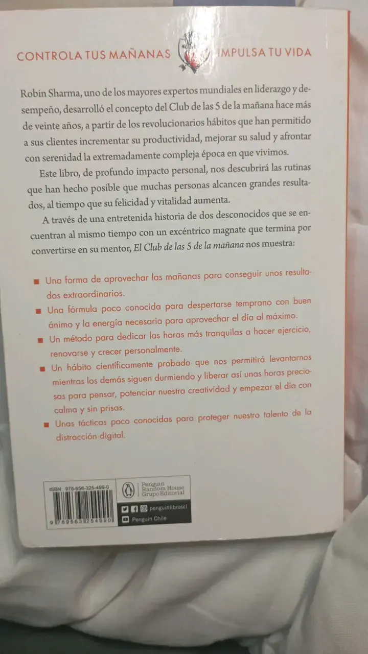 Libro El Club de las 5 de la Mañana por Robin Sharma - 2