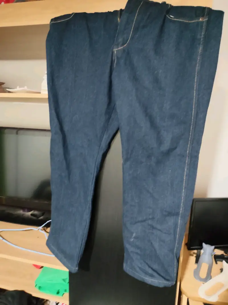 Pantalones de mezclilla azul oscuro para hombre - 1