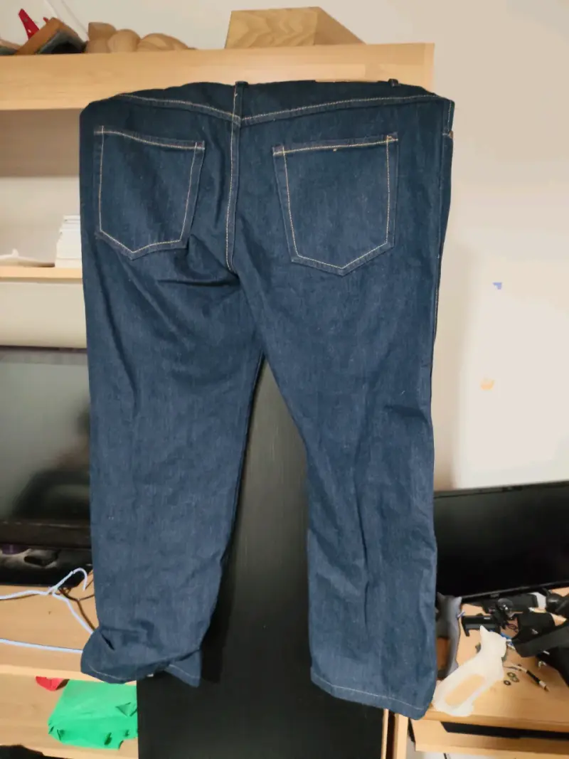 Pantalones de mezclilla azul oscuro para hombre - 2