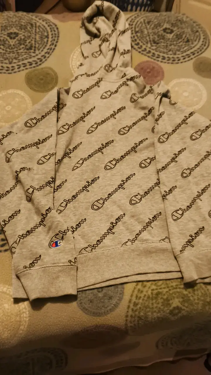 Polerón con capucha Champion gris - 2
