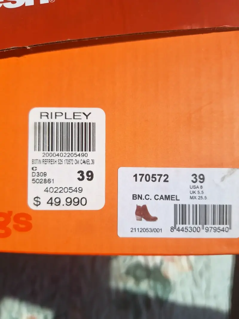 Botines camel de cuero sintético Refresh - 4