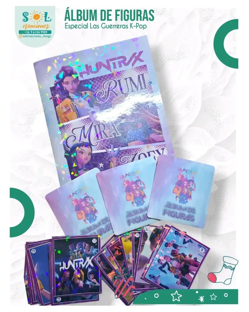 Álbum de figuras Huntrix con laminas - 2