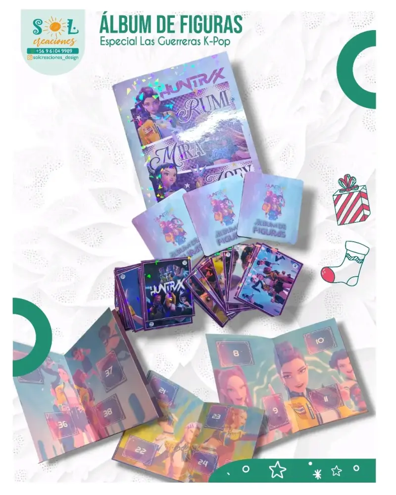 Álbum de figuras Huntrix con laminas - 3