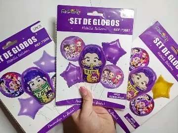 Set de Globos Metálicos con Diseño Infantil