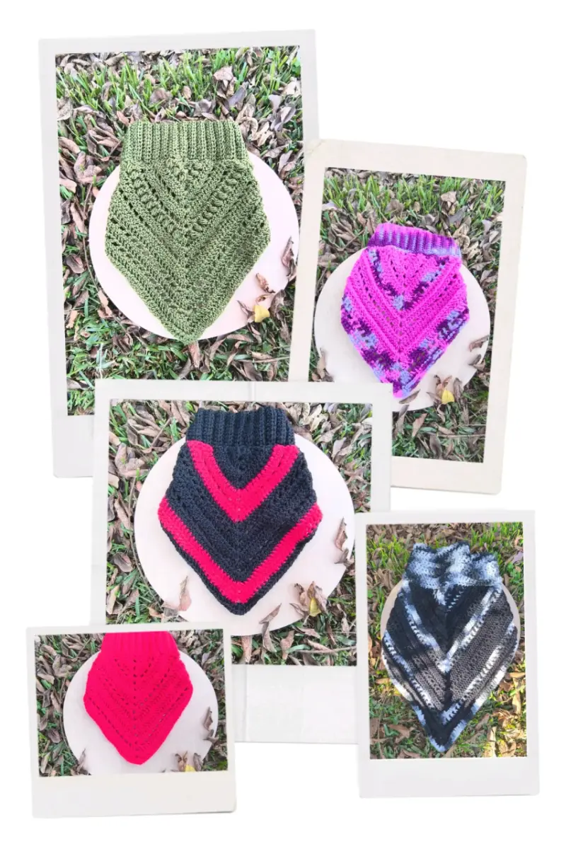 Cuellos triangulares a crochet
