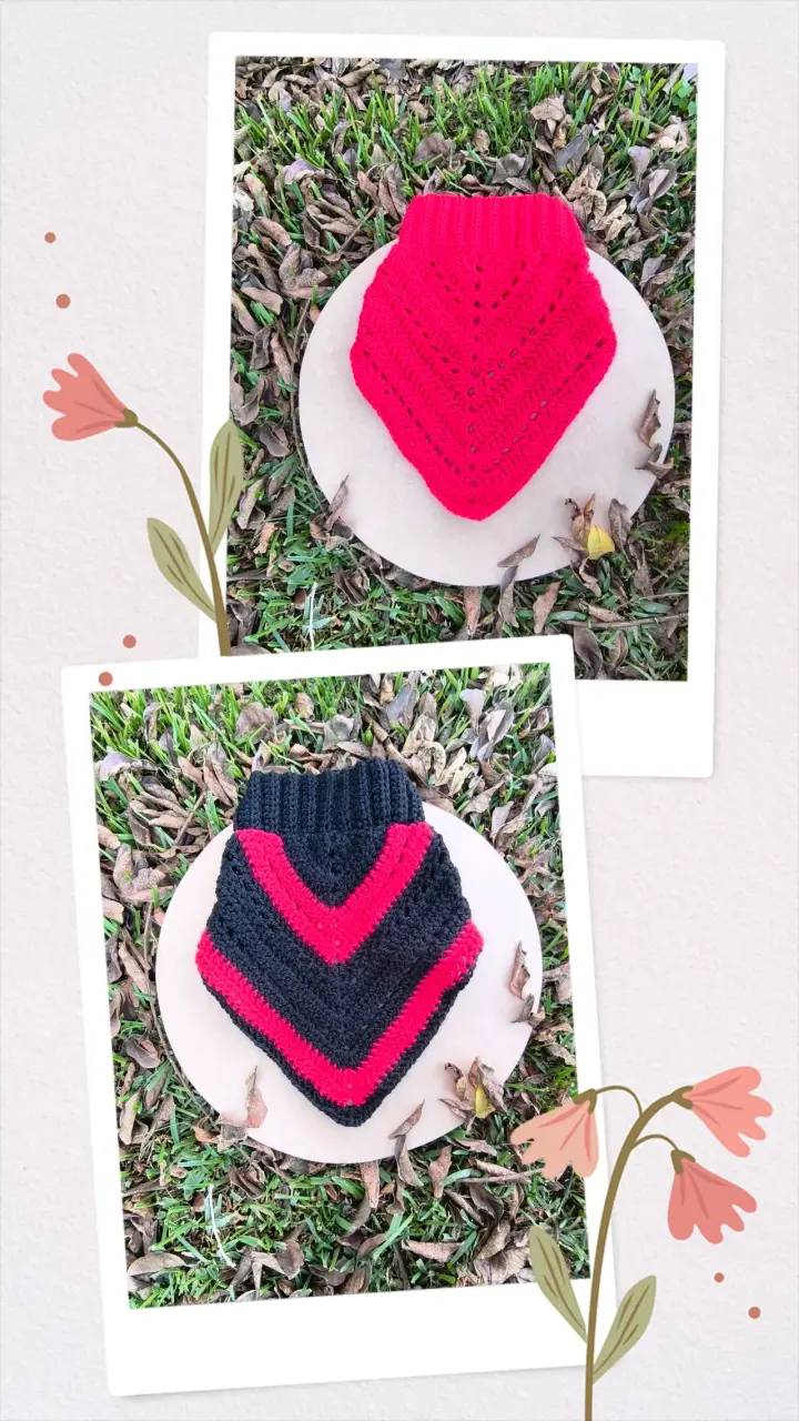 Cuellos triangulares a crochet - 2