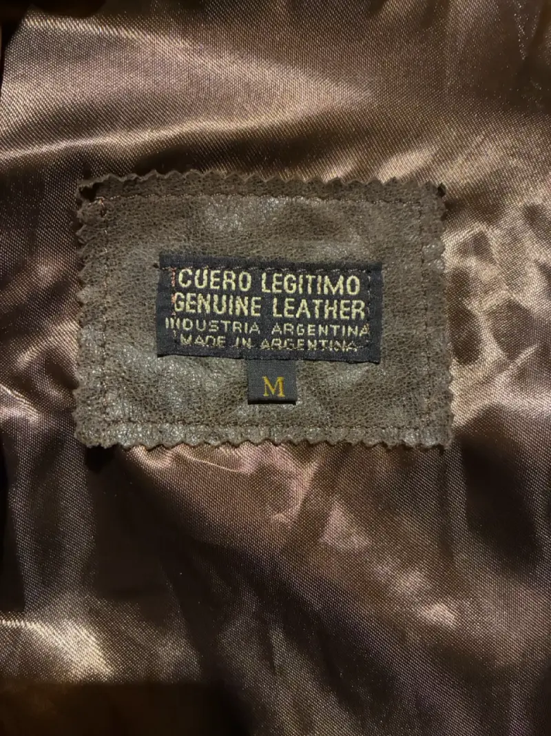 Chaqueta de cuero legítimo marrón para mujer - 3