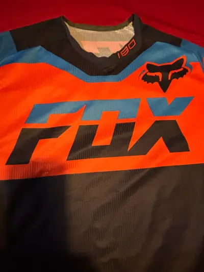 Tricota Jersey Fox Racing M naranja y azul - miniatura 3