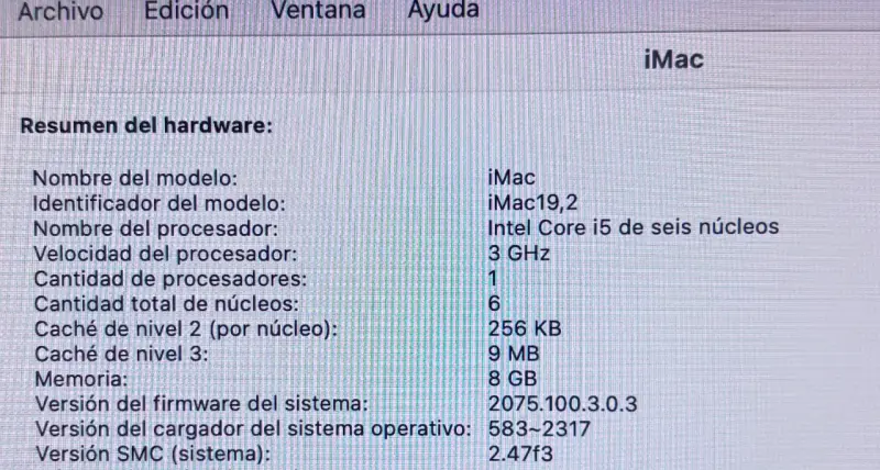 iMac Retina 4K 21,5” 2019 | i5 6 núcleos | SSD 500 - 4