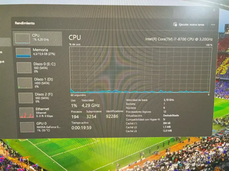 PC de Escritorio con GPU NVIDIA GeForce GTX 1060 - 5