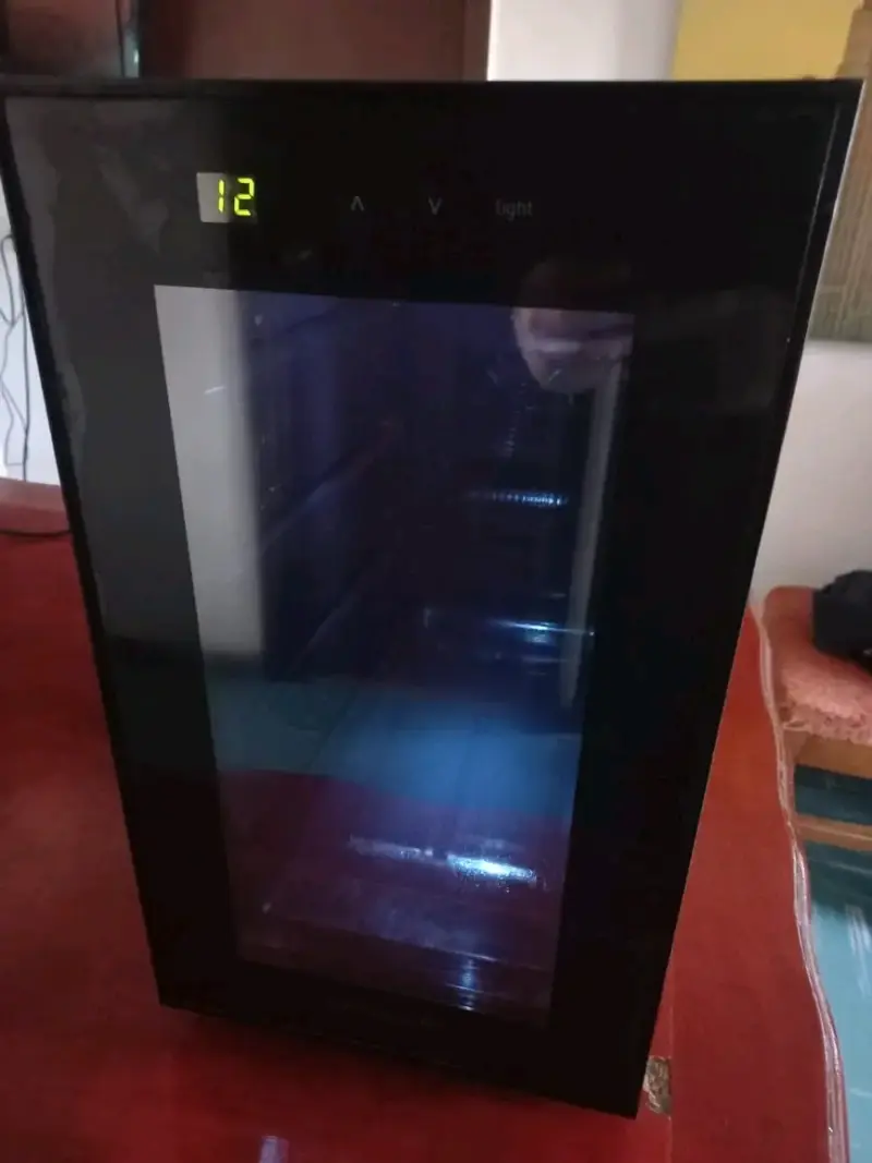 Refrigerador de Vinos Negro con Puerta de Vidrio - 2