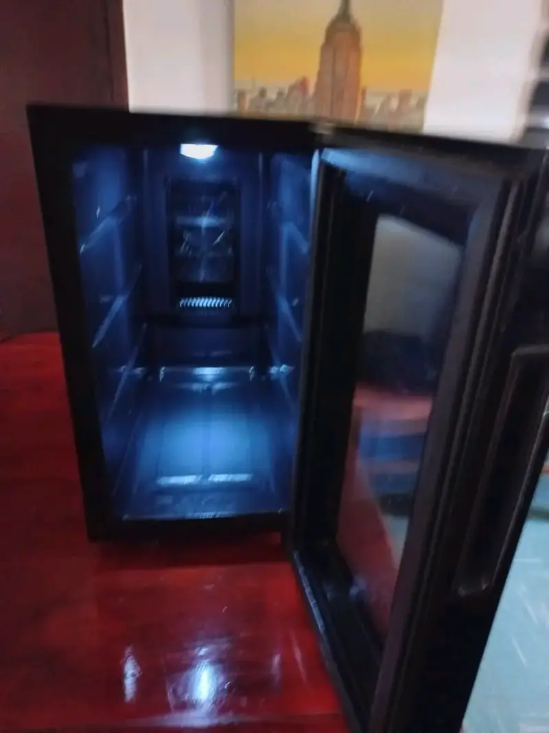 Refrigerador de Vinos Negro con Puerta de Vidrio - 6
