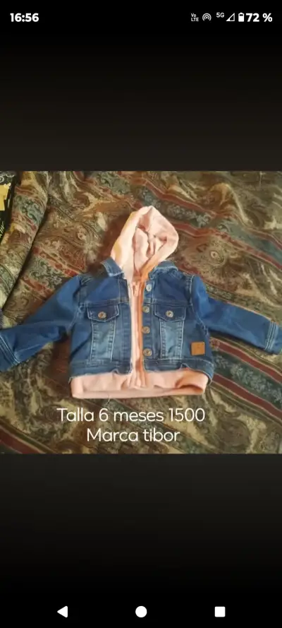 Chaqueta de mezclilla para bebé Tibor talla 6 meses - miniatura 1