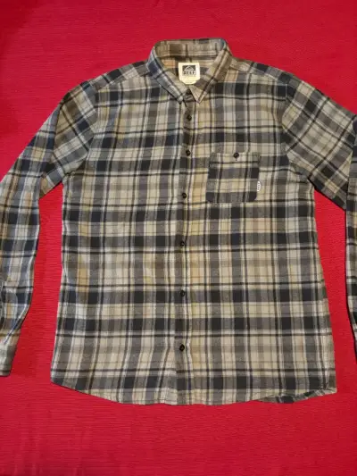 Camisa de franela a cuadros Reef M Verde negro - miniatura 1